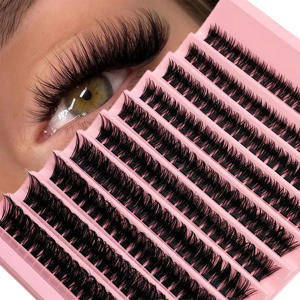 ‌European & American Style Natural-Look Individual Cluster Ultra-Soft False Eyelashes – High-Capacity Segmental Lashes for Begin