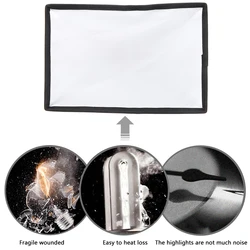 Multi-function Portable Photography Flash Diffuser Softbox Practical Durable Speedlight Soft Light Box Universal 20x30cm