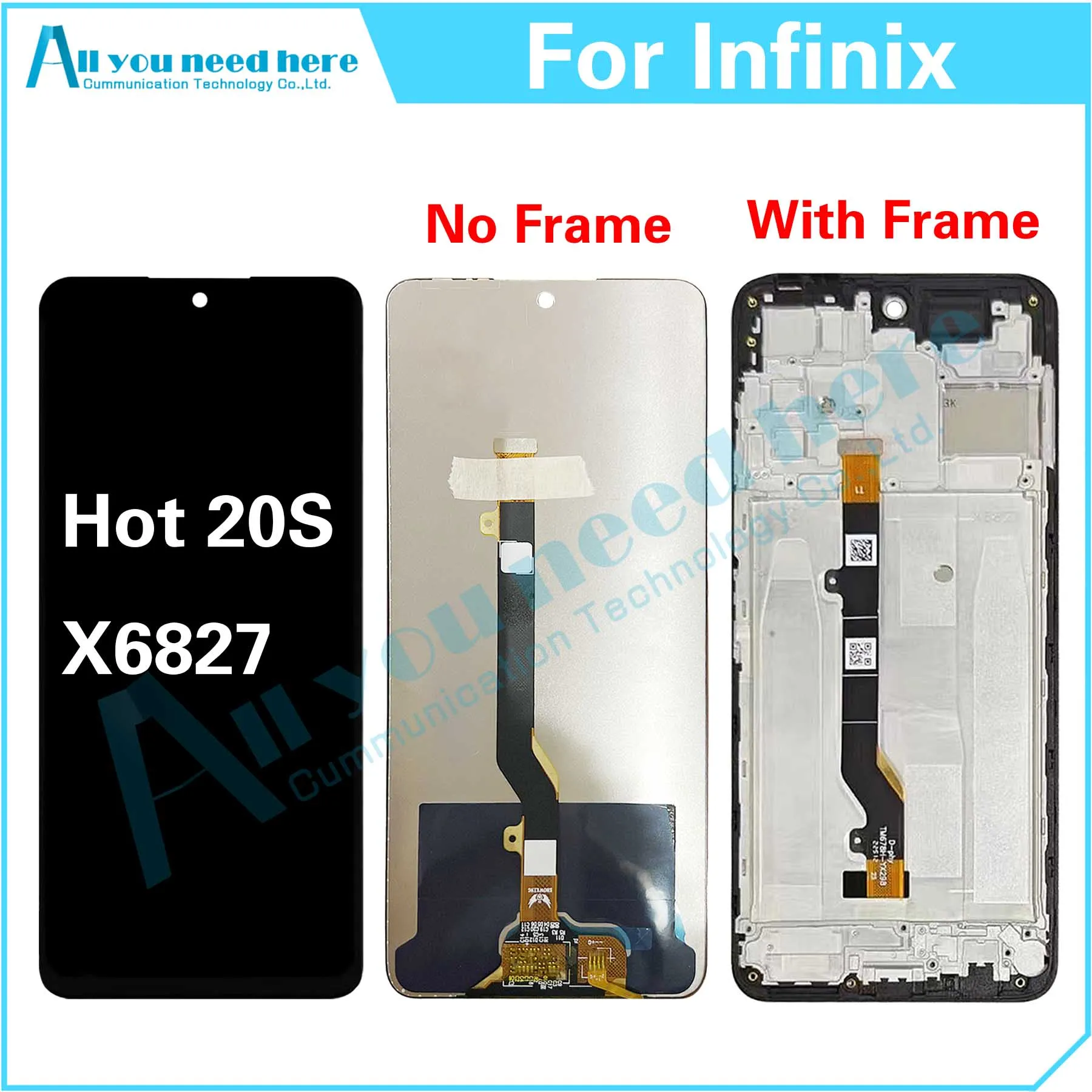 

For Infinix Hot 20S X6827 LCD Display Touch Screen Digitizer Assembly Repair Parts Replacement