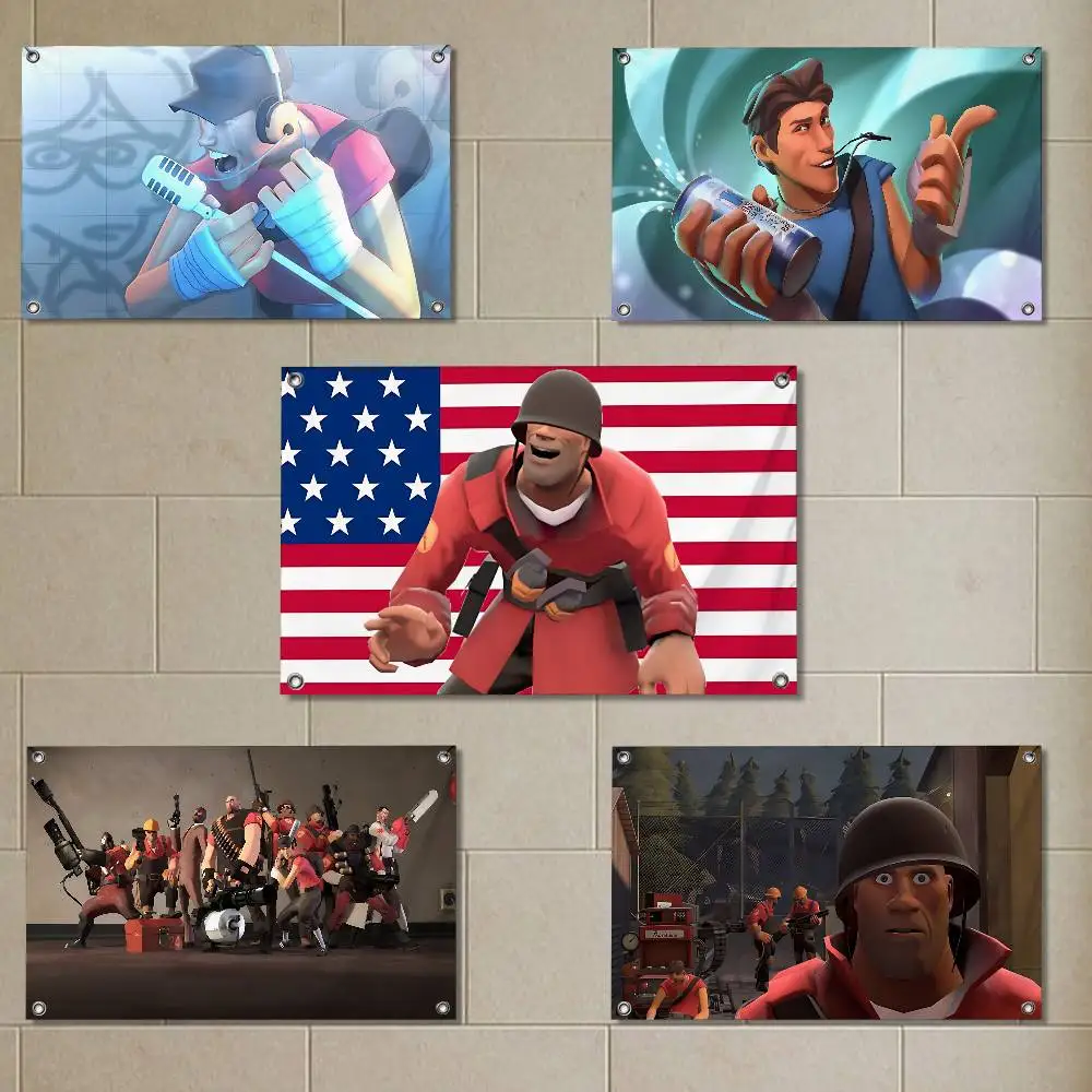 

Soldier Team Fortress S-Scout Flags for party living room camping bedroom carnival booth interior decorations