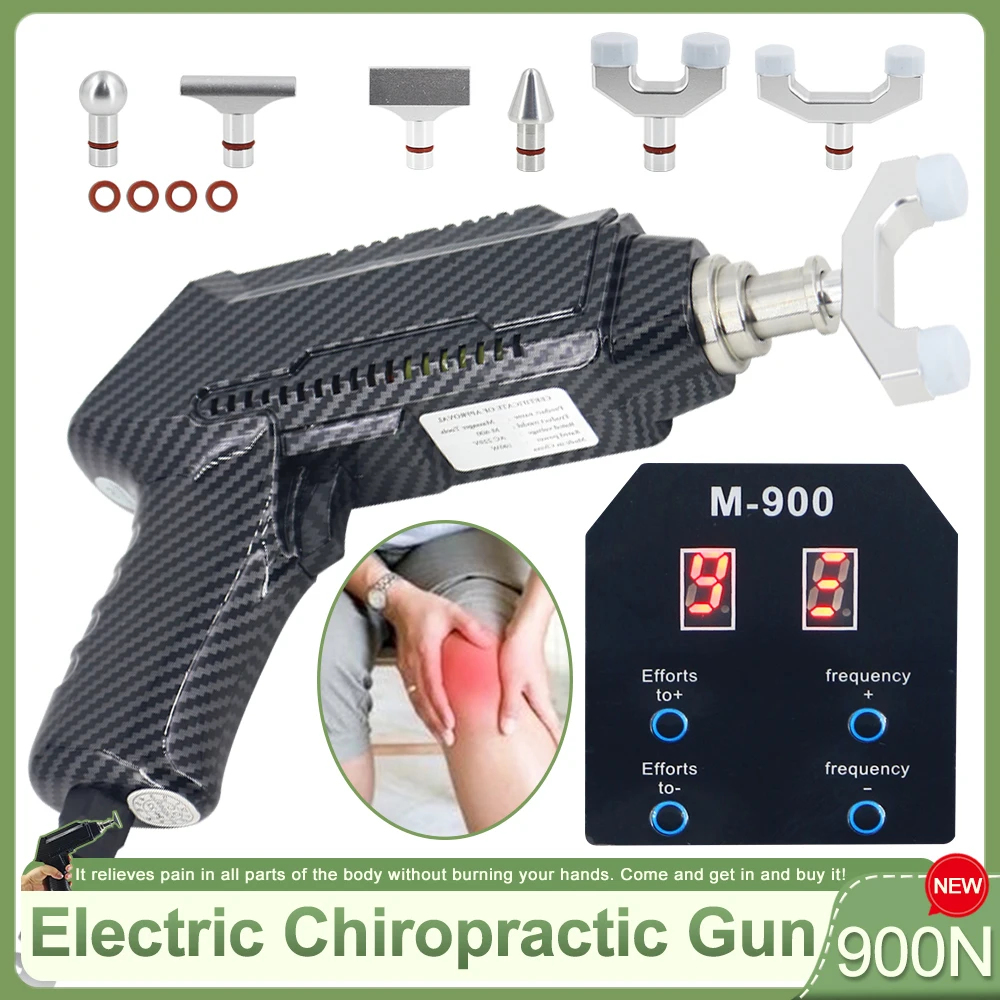 900N Electric Correction Gun 2025 New Spinal Adjustable Instrument Impulse Spine Cervical Massager Chiropractic Adjusting Tools