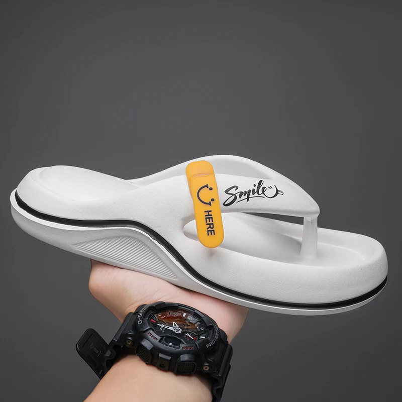 Chanclas antideslizantes para hombre, sandalias de goma EVA con suela gruesa, zapatos de exterior e interior para parejas, novedad de verano, 2024