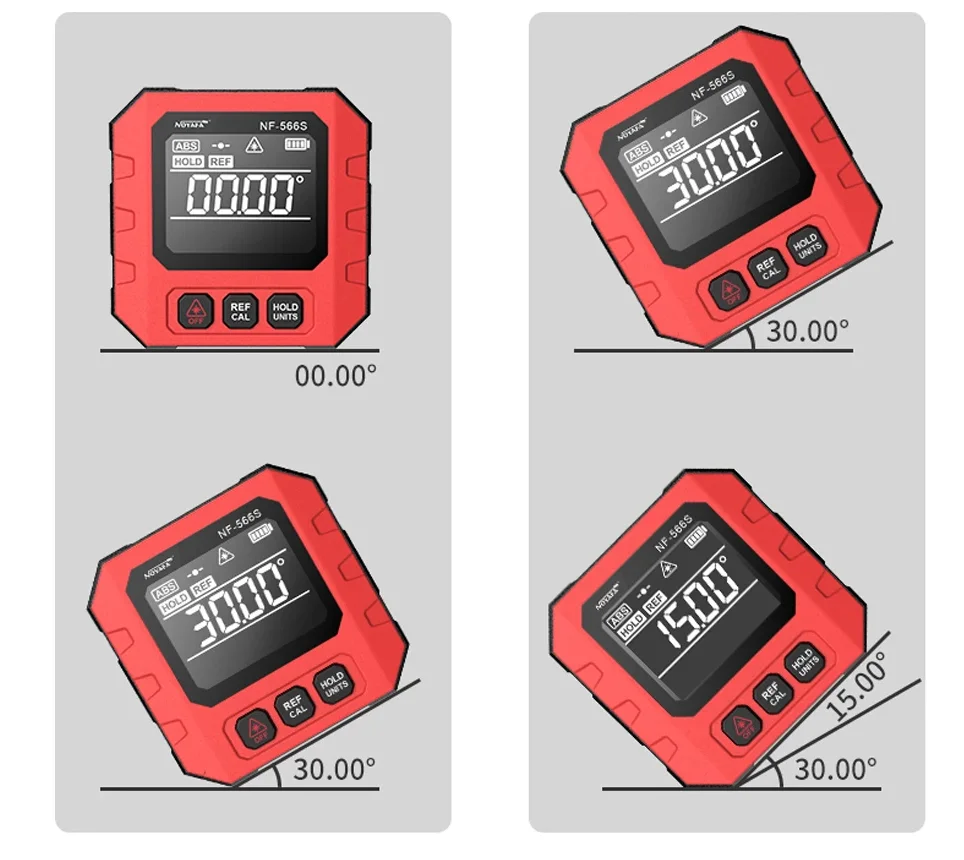 

Noyafa Digital Inclinometer NF-566S Angle Protractor Mini Magnetic Spirit Level Precision Measurement Angle Gauge with Backlight