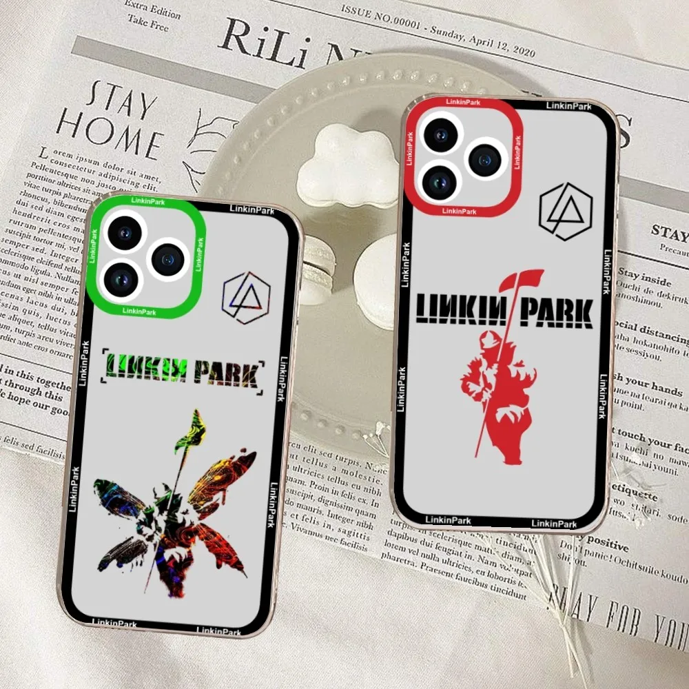 Band L-Linkin Cool P-Park Phone Case For iPhone 11 12 Mini 13 14 15 Pro Max Transparent Shell