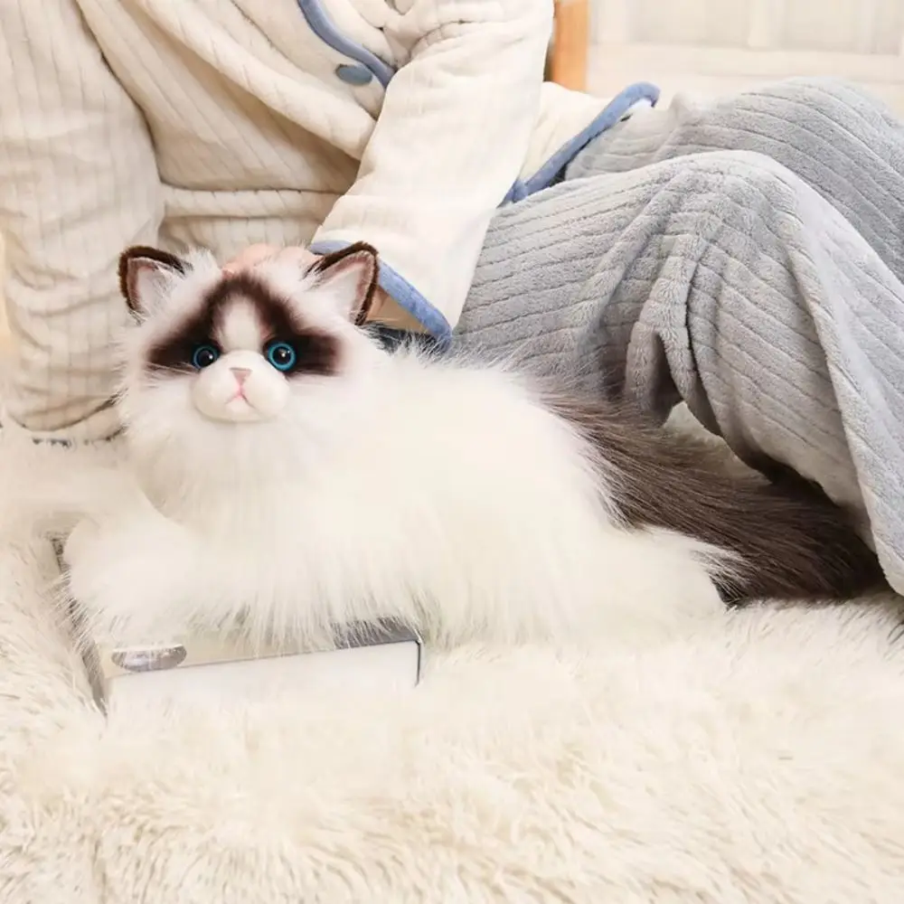 Stuffed Doll Simulated Cat Plush Toys Long Hair Fluffy Ragdoll Cat Plush Toy Soft 50cm Plush Kitty Figures Toy