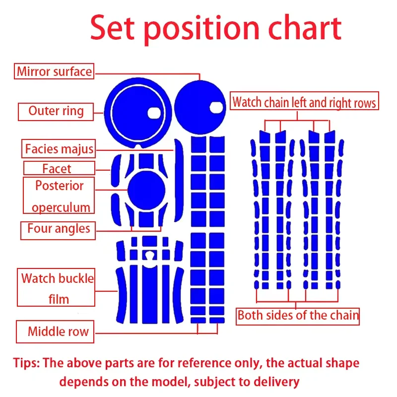 ฟิล์มป้องกันนาฬิกาสำหรับนาฬิการุ่น126613/126610สีฟ้า/สีเขียวน้ำฟิล์มป้องกัน41มม.
