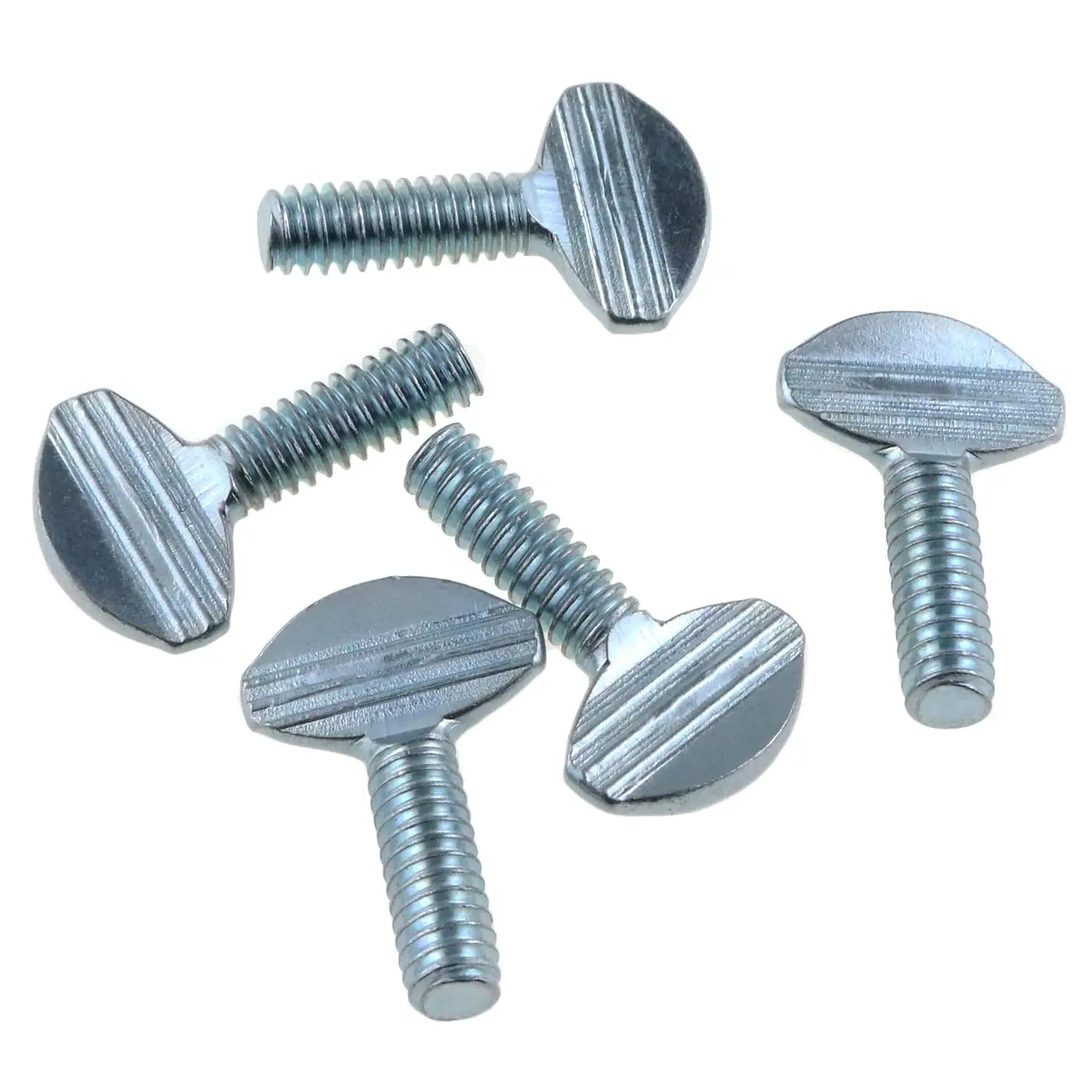 20PCS Silver Carbon Steel Thumb Screw 1/4''-20 x 3/4'' Galvanized Rack Screw， 1/4 screws , 1/4" screws
