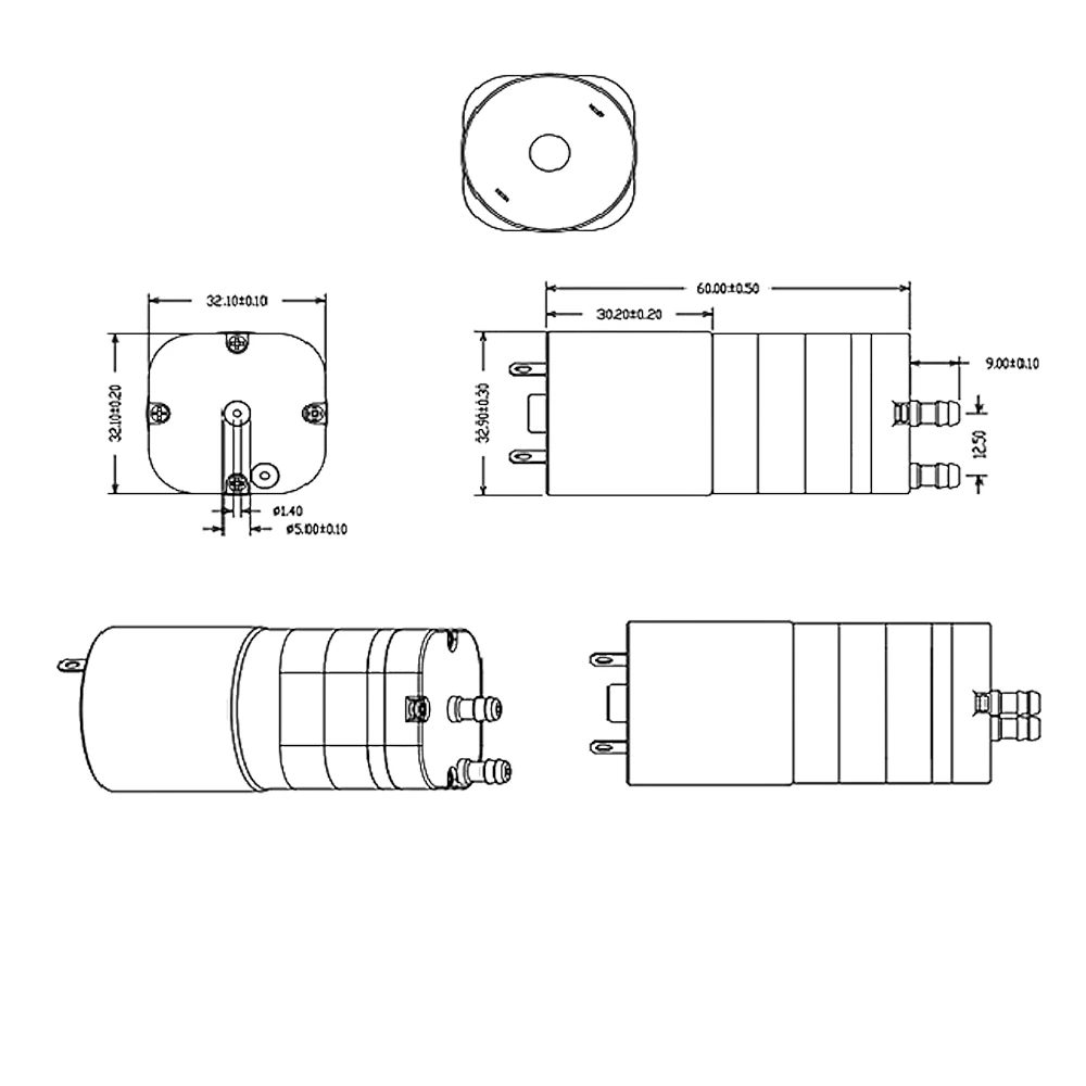 DC 12V Micro Pompa di Aria Pompa A Vuoto Pompe Elettriche Mini Pompaggio 6.0L/min per Strumento di Trattamento Medico Serbatoio di Pesce Poltrona da Massaggio