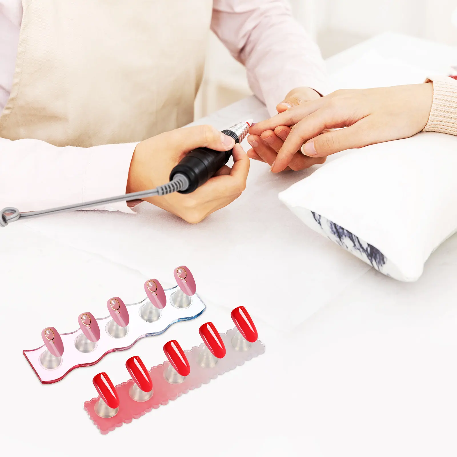 

1Set Nail Painting Stand Convenient Time Saving Solution Unique Designs Premium Materials Nail Stand Press on Nails Kit