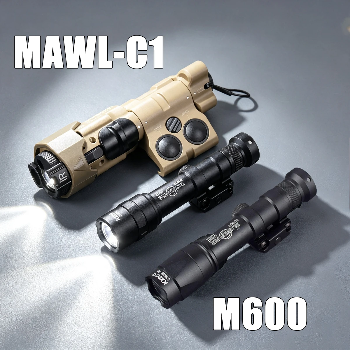 Metal Surefire M600 Light Upgraded MAWL-C1 LED Flashlight GN IR Nylon Version For AR15 M4 Airsoft 1913 M600B M600C MAWL Light