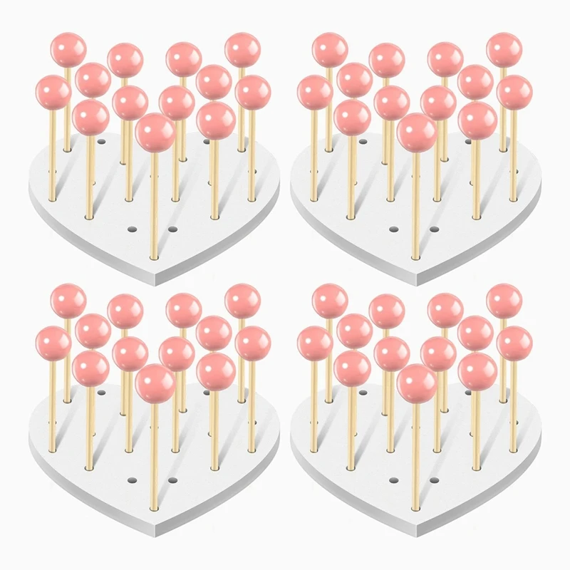 アクリルロリポップディスプレイスタンド,キャンディーデザートスティックホルダー,約12x12x0.8cm,結婚披露宴用,4個