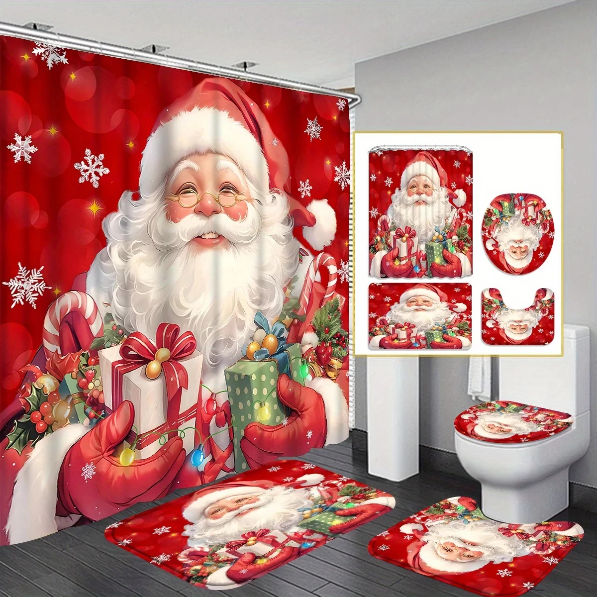 4Pcs Christmas Sant… - image