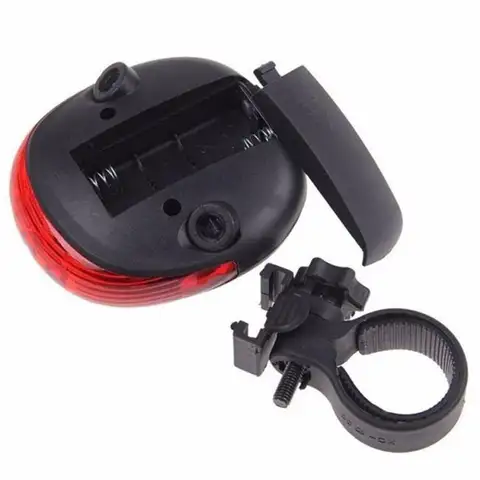 Hett! 1 st/2 st cykel säkerhetsvarning LED-lampa cykel laserlampor LED blinkande lampa bakljus bak cykling 5 LED + 2 laser 10 best sales cykellaser - №9