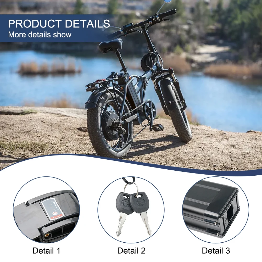 E-Bike-Batteriekasten aus Kunststoff für 48V Hochkapazitäts-1865-Batterie, Wasserdichtes Elektrofahrzeug-Batteriegehäuse, E-Bike-Zubehör