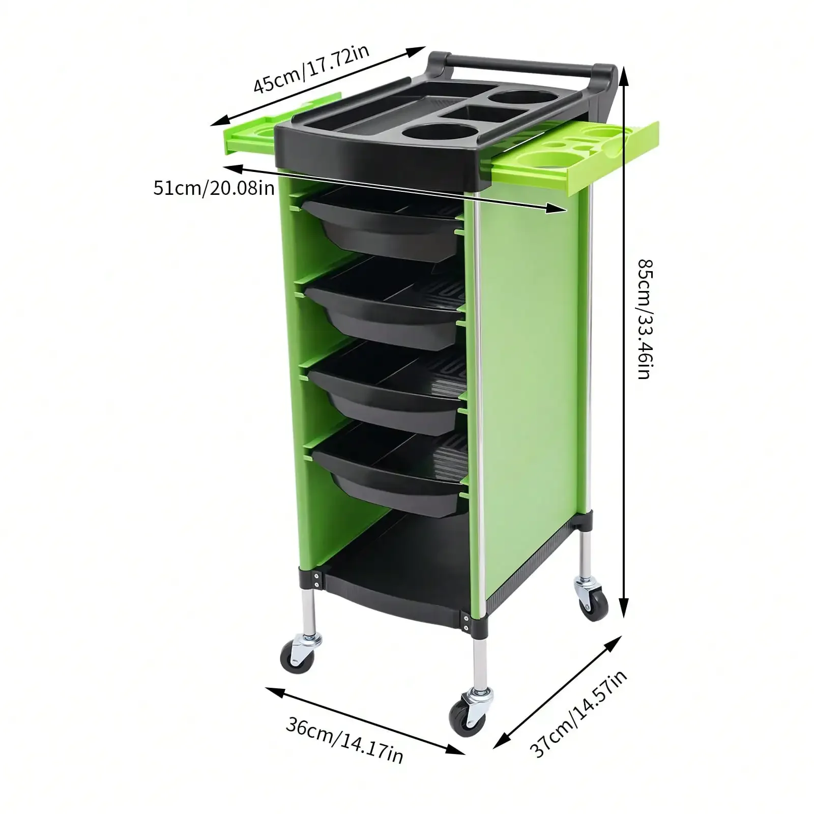 Salon Trolley, 6-Tier Drawer-Type Multi-Functional Salon Trolley, Hairdressing Shelf With Wheels