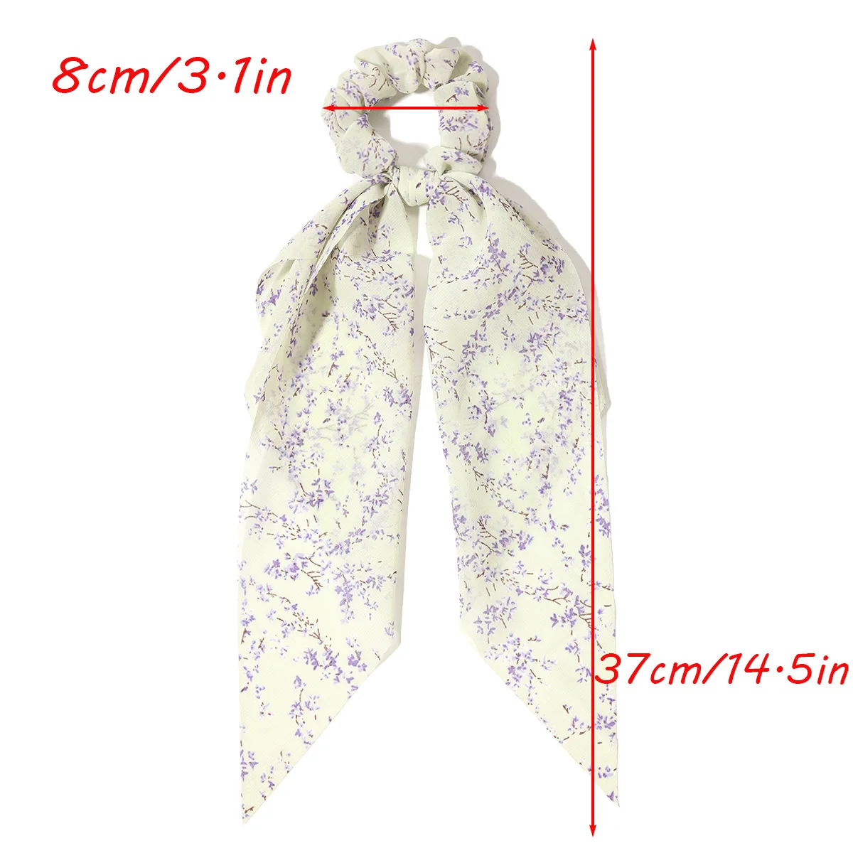 Chouchous surdimensionnés à imprimé Floral et feuilles pour femmes, accessoires minimalistes élégants et chics adaptés au quotidien, aux fêtes, à la plage, etc., 1/4 pièces
