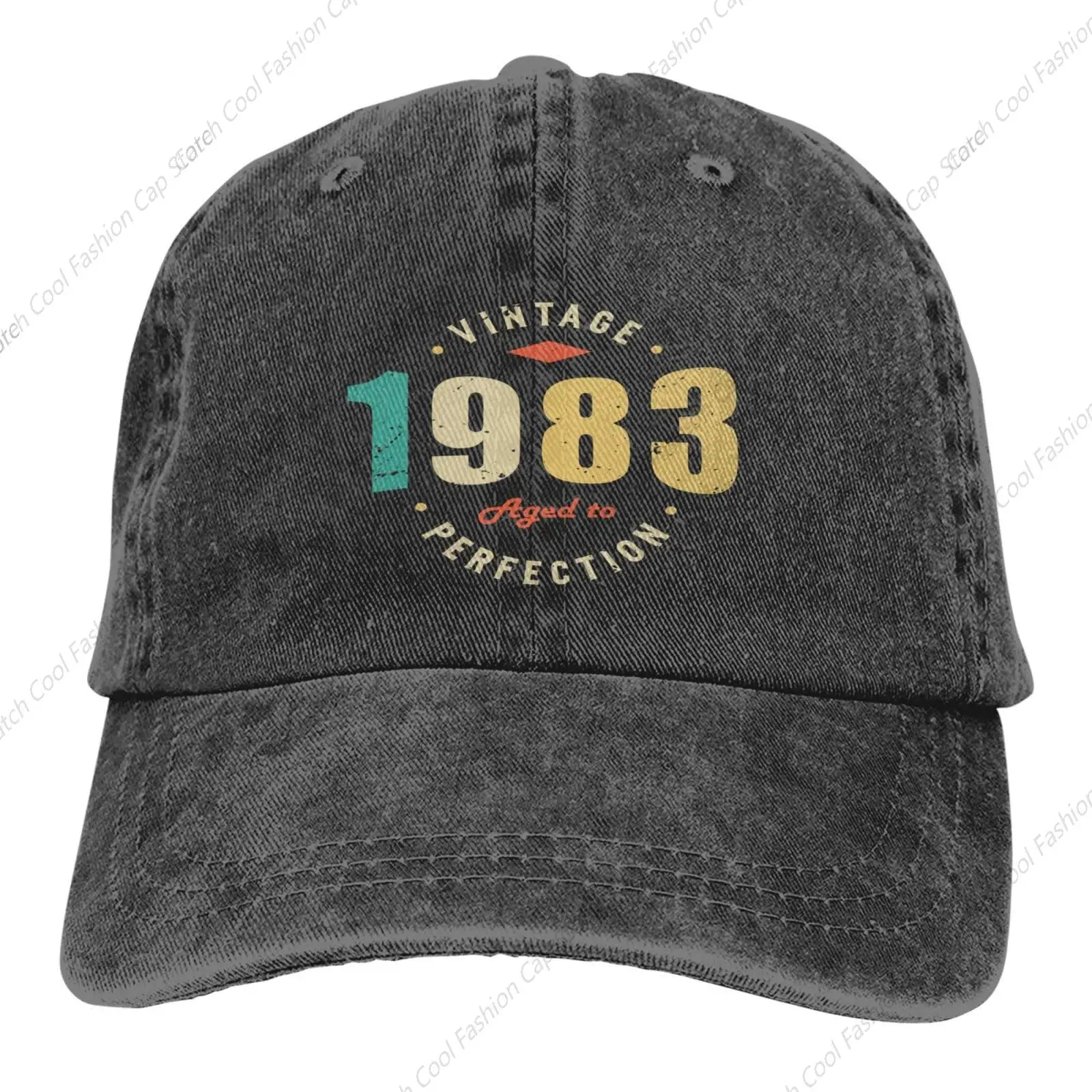 

Vintage 80 Aged to Perfection Baseball Cap for Women Men Snapback Breathable Trucker Hat Washed Cotton Sports Travel