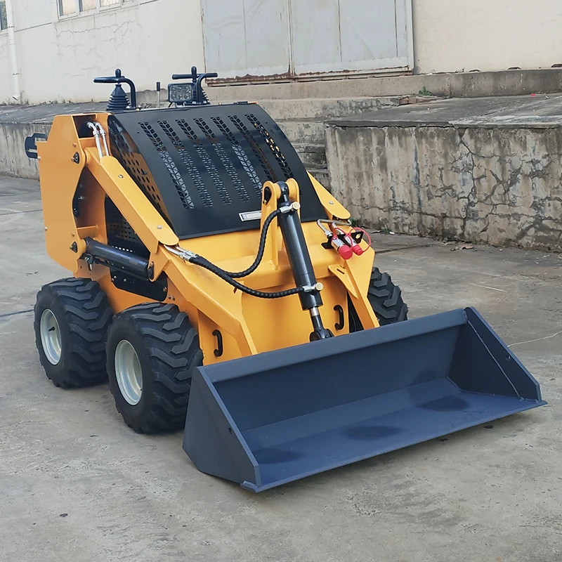 รถตักล้อยางขนาดเล็กราคาถูกสำหรับขาย ปรับแต่งรถตักหน้าขนาดเล็กพร้อมบุ้งกี๋ รถตักล้อยางขนาดเล็ก