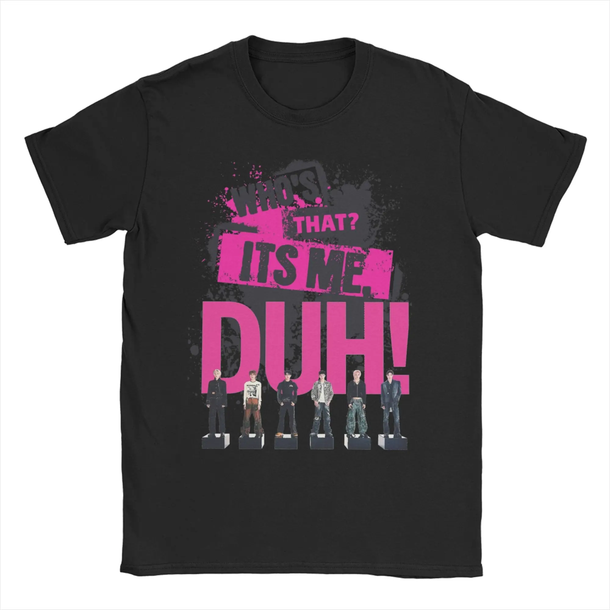

P1Harmony DUH! T Shirt Summer Korean Rapper Hipster T Shirts Men Pure Cotton O Neck Tees Short Sleeves Streetwear Tshirt