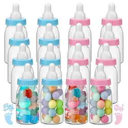 12pcs/set Transparent Feeder Style Candy Bottle Gifts Box Wedding Birthday Baby Shower Boy Girl Newborn Infant Baptism Candy Bag