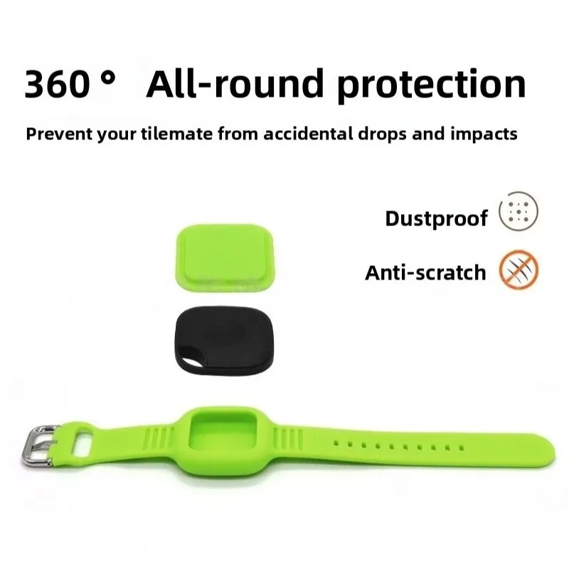 Full-Cover Silicone Watchband For Tile Mate – Anti-Lost GPS Tracker Holder Hidden Wristband for Kids。
