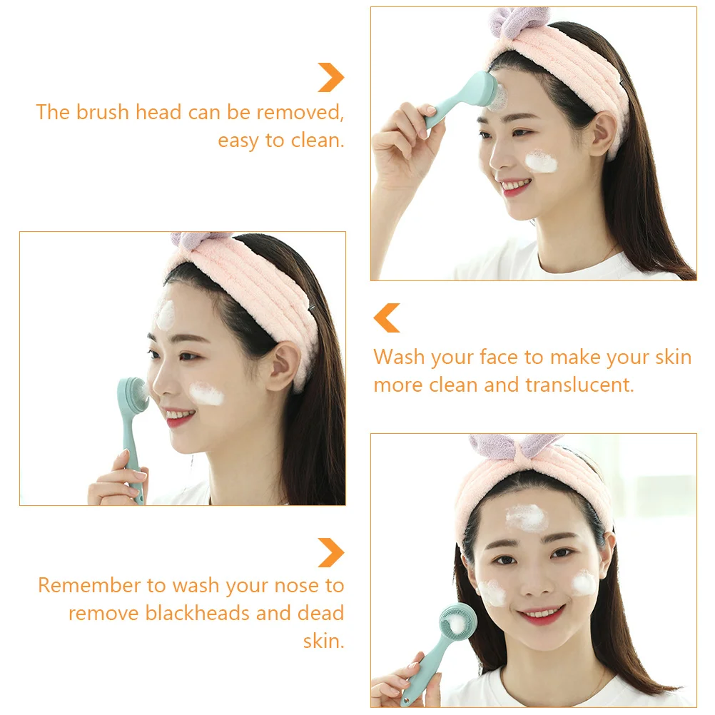 Cleansing Brush Face Scrub Scrubber Facial Cleanser Pp Silica Gel Silicone Deep Cleaning Massager