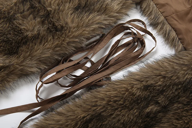 Fluffy Lace Up Jackets Vests Women Fall Winter Lace Up Backless Casual Tank Tops Deep V Neck Sleeveless Slim Furry Vest Clubwear