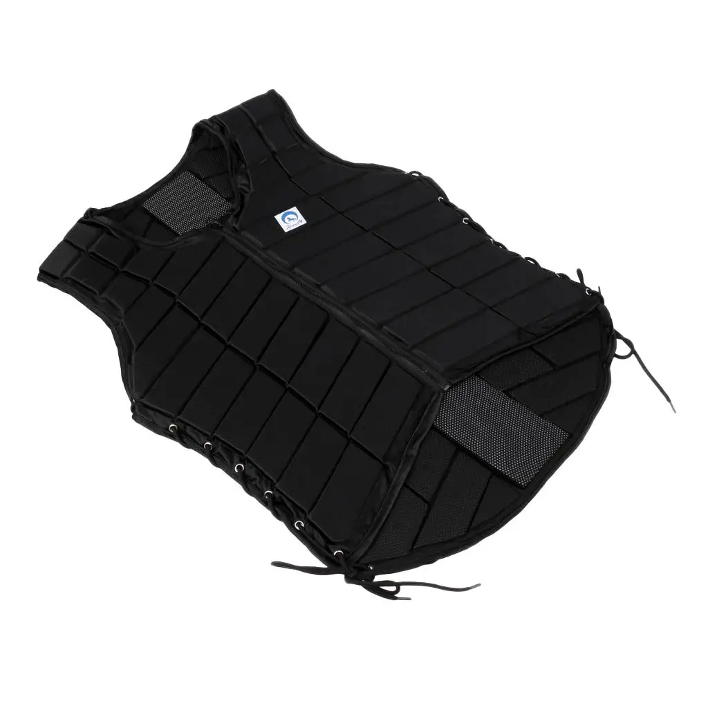 Equestrian Body Protector Vest Adjustable Safety Apparel with Tailbone Padding for Horse Riding Children