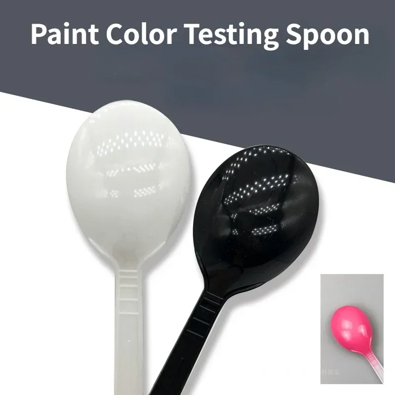 

10pcs/lot Assembly Model Paint Color Testing Spoon Plastic Spoon for Model Spraying Coloring Tool DIY Accessories Black/white