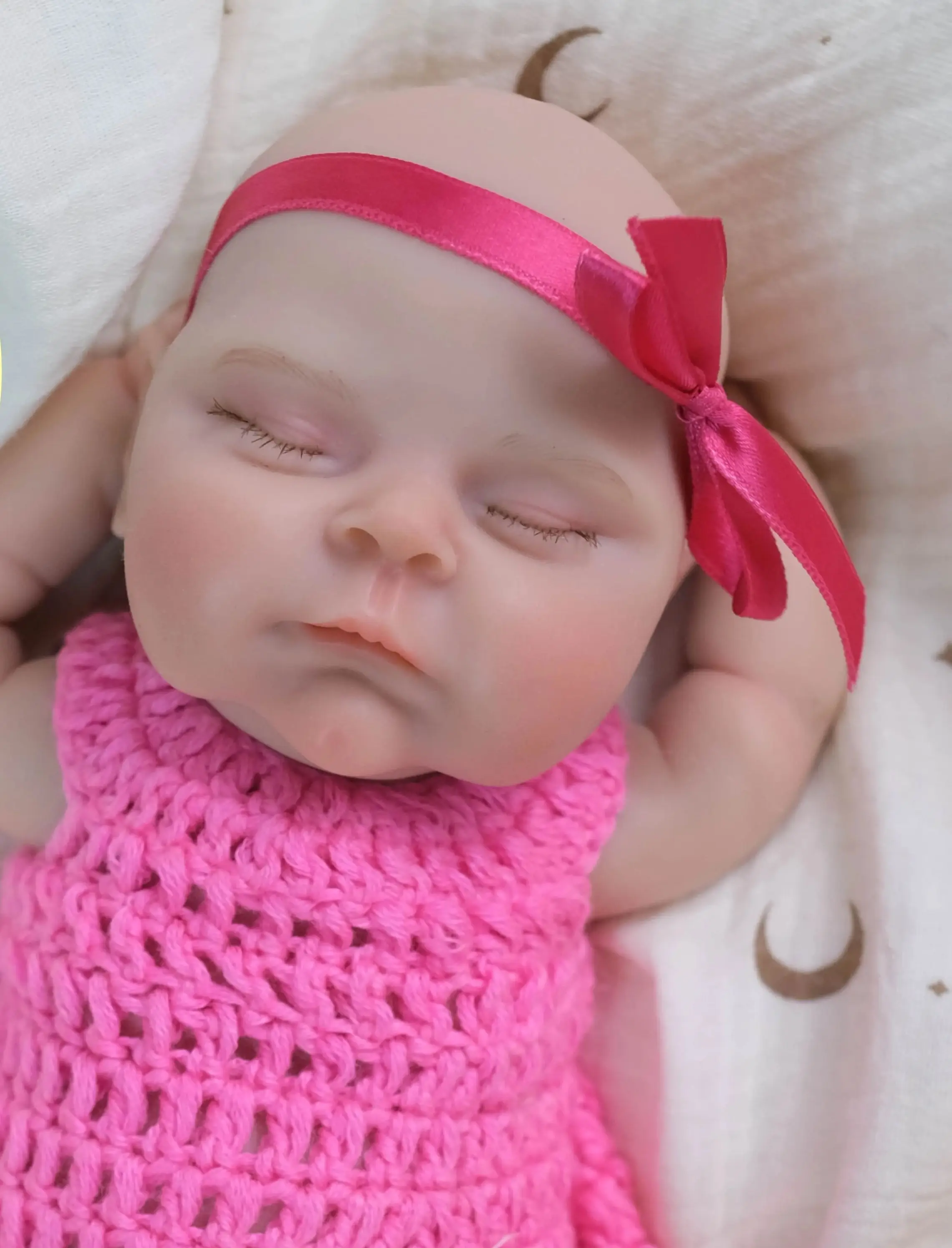 

NPK 12''High Quantity 3D Skin Solid Super Soft Elastic Silicone Reborn Peaches with Hand Painting Collectible Lifelike Art Doll