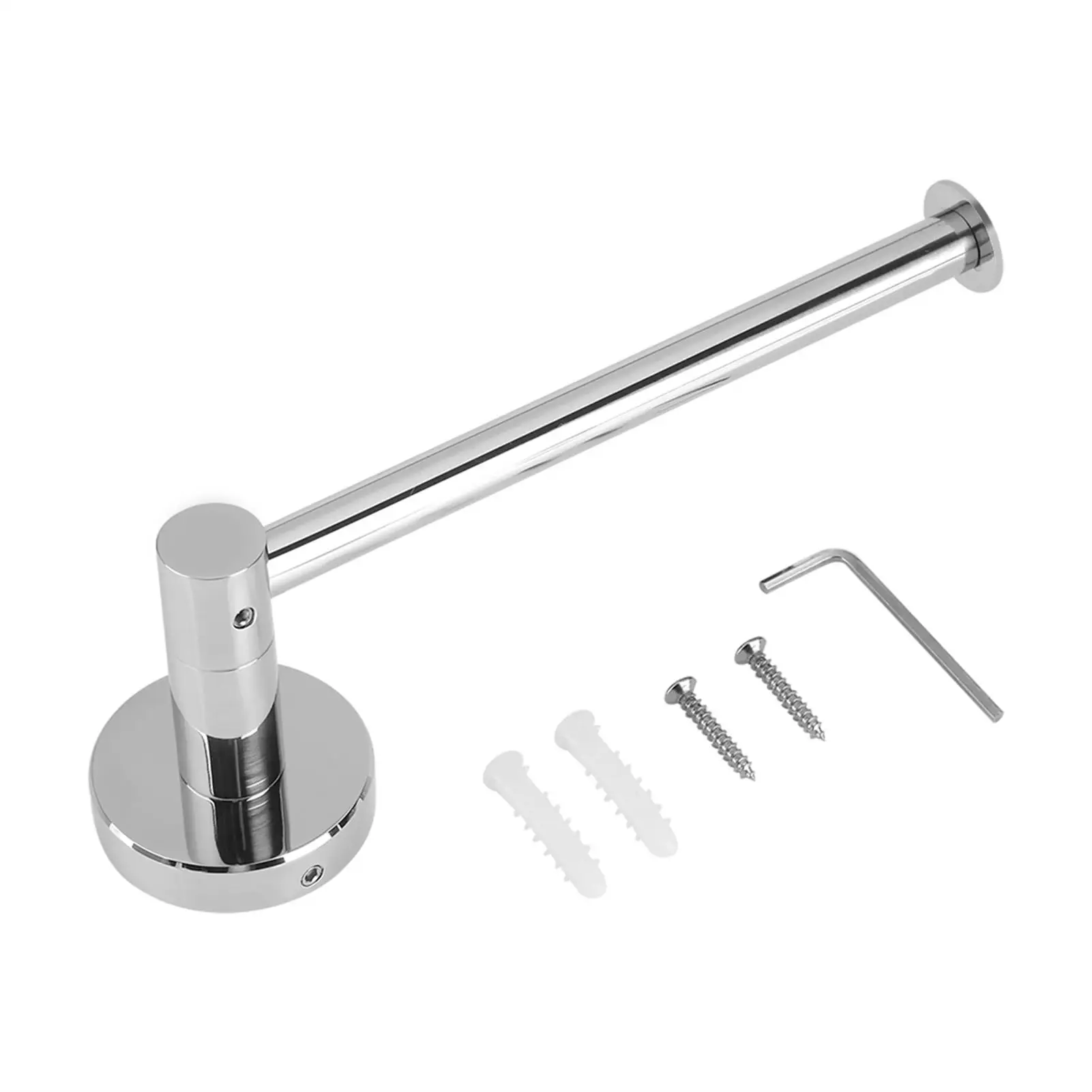 

Stainless Steel Wall-Mount Toilet Paper Holder - Durable Bathroom Roll Rack Accessory