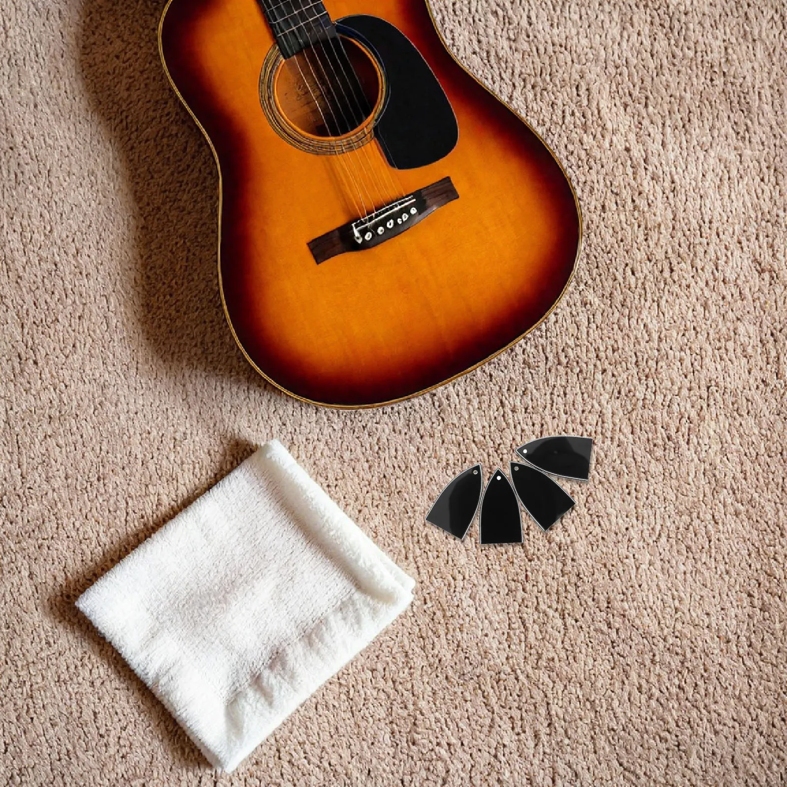 

8 Pcs Electric Bass Accessories Guitar Neck Plate Rod Covers Plastic Replacement Part