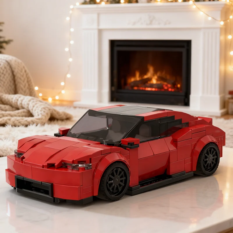 285 قطعة MOC تسلا رودستر مدينة أبطال نموذج ألعاب البناء كتل العمارة تجميع لتقوم بها بنفسك الإبداعية هدية الكريسماس التعليم