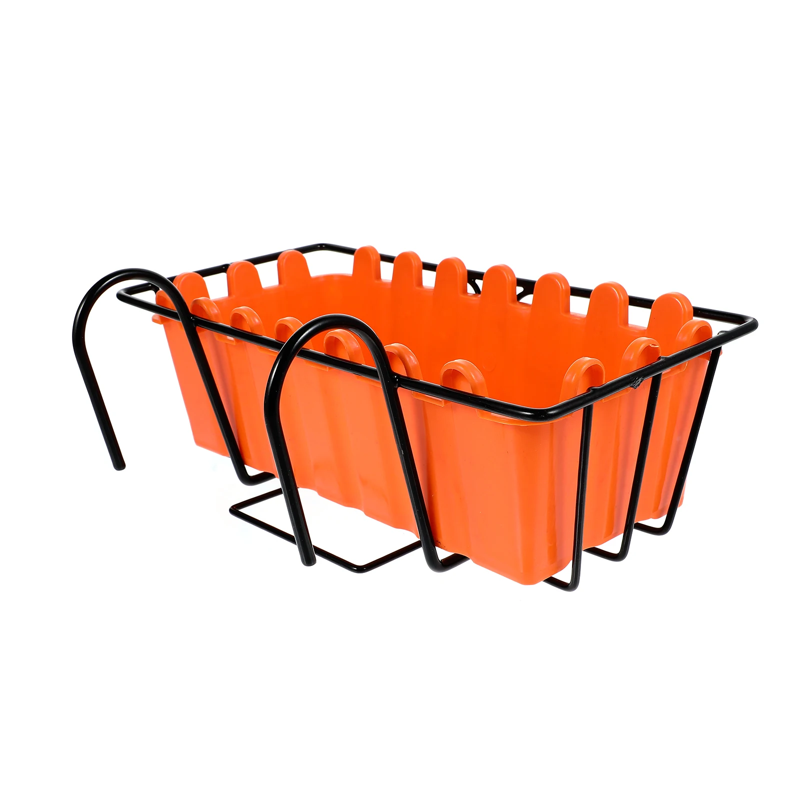 

Hanging Flowerpot Planters Balcony Fence Resin Plastic Durable Simple Design Easy to Hang Planter Basket Container Rack Outdoor