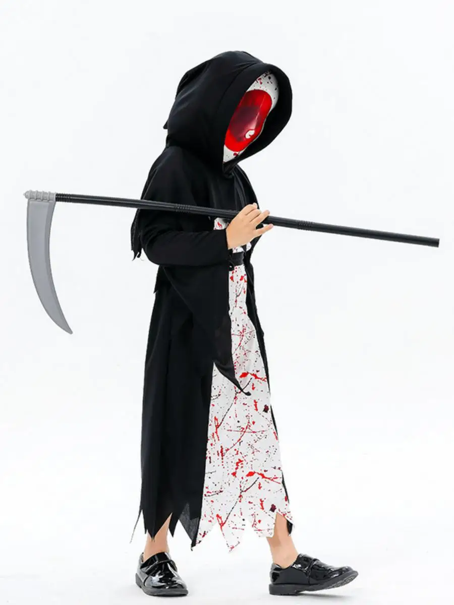 جديد loween تأثيري الموت الله دعوى الأطفال الشيطان زي مرحلة الأداء k Sle مادة البوليستر