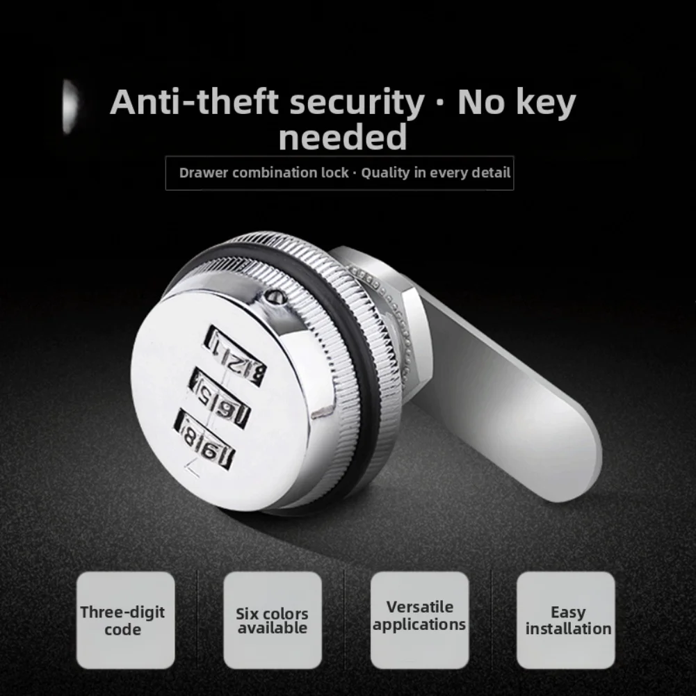 Zinc Alloy Password Locks Combination Drawer Cabinet Lock Cam Lock Cupboard Door Tongue Lock For Mailbox Cabinet Door Lock