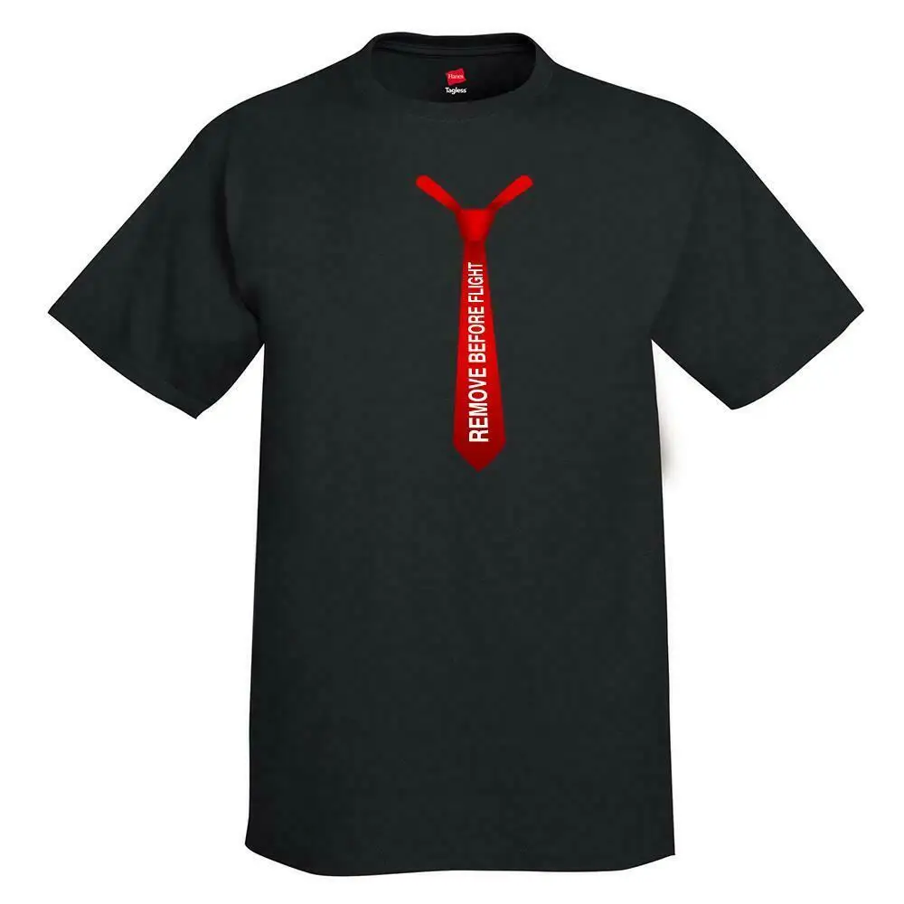 Remove Before Flight. Funny Red Ribbon Airplane Aviation T Shirt. New 100% Cotton Short Sleeve O-Neck T-shirt Casual Mens Top