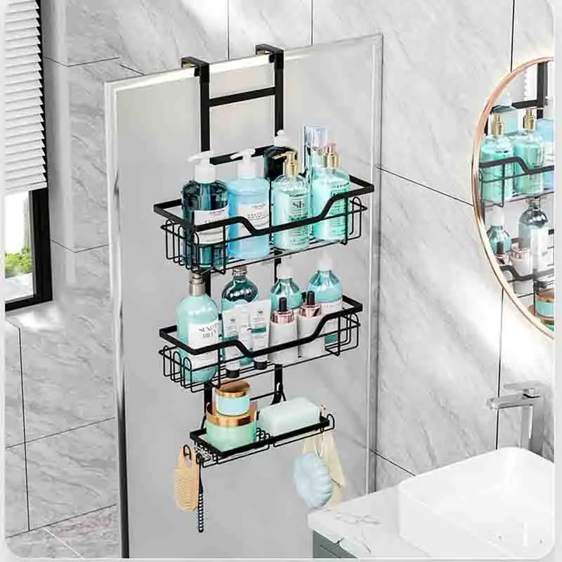 Shower Caddy Bathroom Storage Rack Strong Load-bearing Soap Holder Easy Assembly 3 Tier Rustproof Shower Organizer Storage Rack