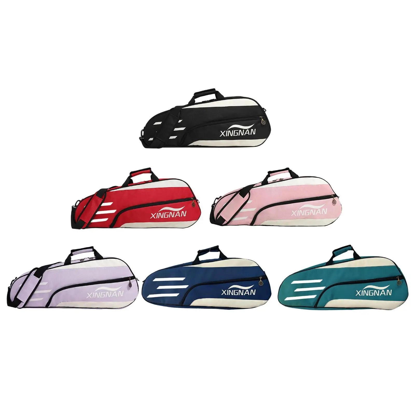 Badminton Racquet Bag Tennis Tote Bag Multifunctional Zipper Closure Tennis Racket Bag Racket Carry Bag for Badminton Rackets