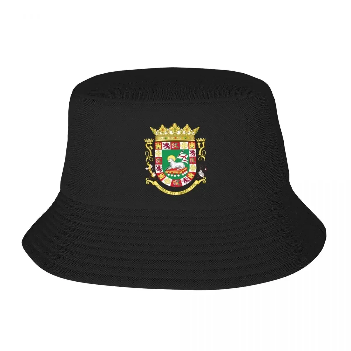 Puerto Rico Coat Of Arms Bucket Hats Panama For Kids Bob Hats Cool Fisherman Hats Summer Beach Fishing Unisex Caps