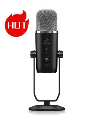 BEHRINGER BIGFOOT All-In-One USB Studio Condenser Microphone for home studio sessions,conference calls and field recordings