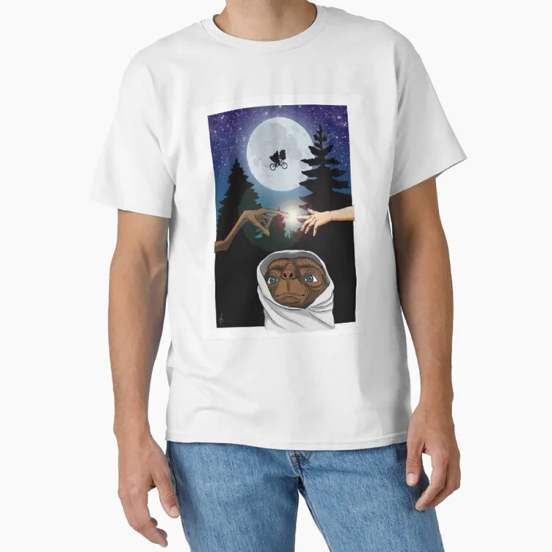 

E.T. The Extra Terrestrial 0403 t shirt Retro Alien Movie Graphic Tee for Sci-Fi Fans Phone Home printed All size Tops S-6XL