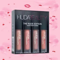 4pcs Lipstick Set Matte Lip Gloss Waterproof Lip Glaze Tint Non-stick Non-Fading Lips Huda Lip Makeup Cosmetic Lip Care