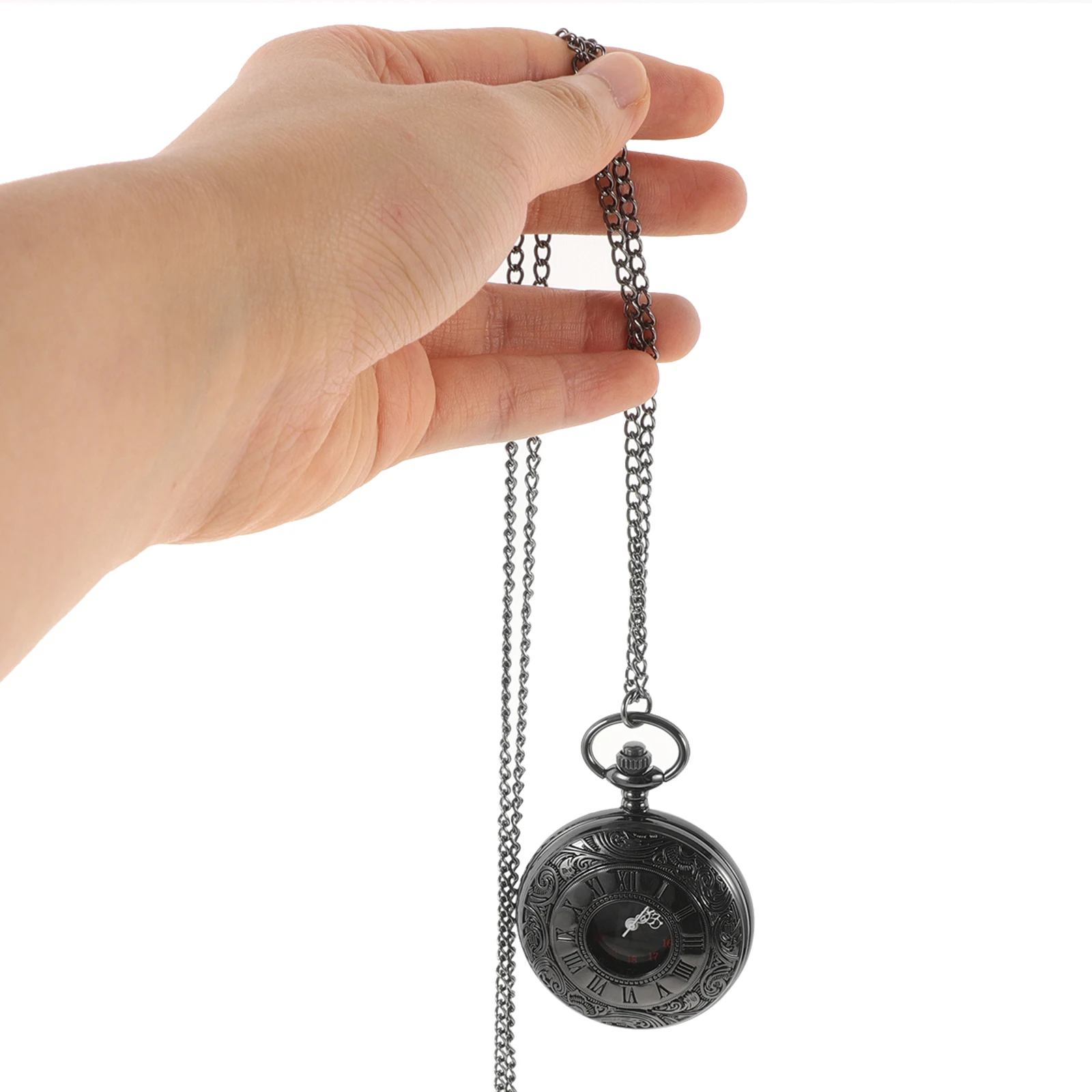 

Retro Pocket Vintage Men Small Size Chains Decorative Vintage Pocket Watch Plastic Winder Long Use Confidence Appearance