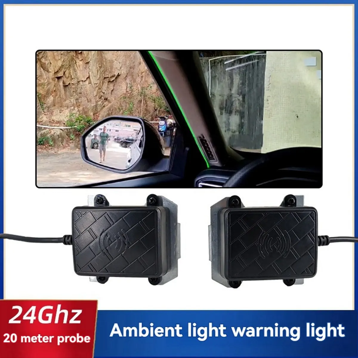 Super Sale 20M Car Universal 24Ghz Millimeter Wave Radar BSD Blind Spot Detection System Lane Change Assist Warning Light Strip,