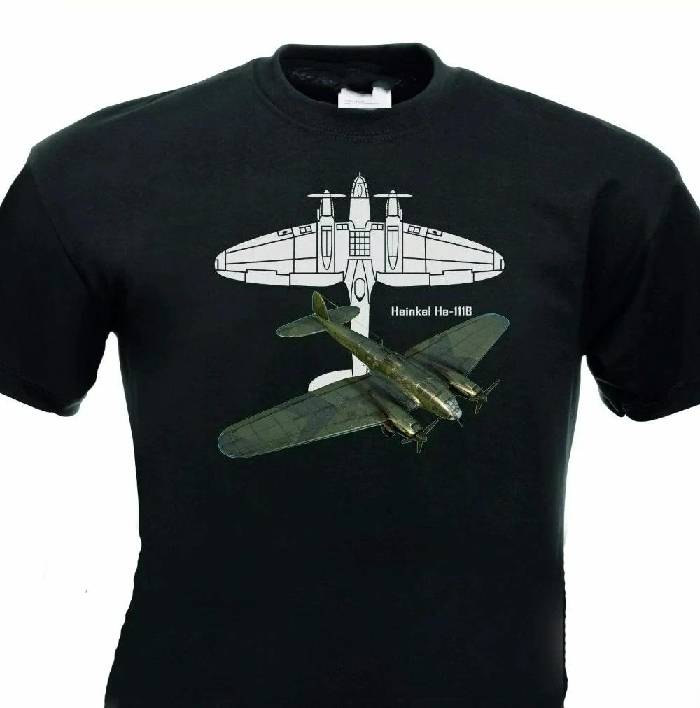 

Heinkel He111 Bomber T-Shirt 100% Cotton O-Neck Summer Short Sleeve Casual Mens T-shirt Size S-3XL
