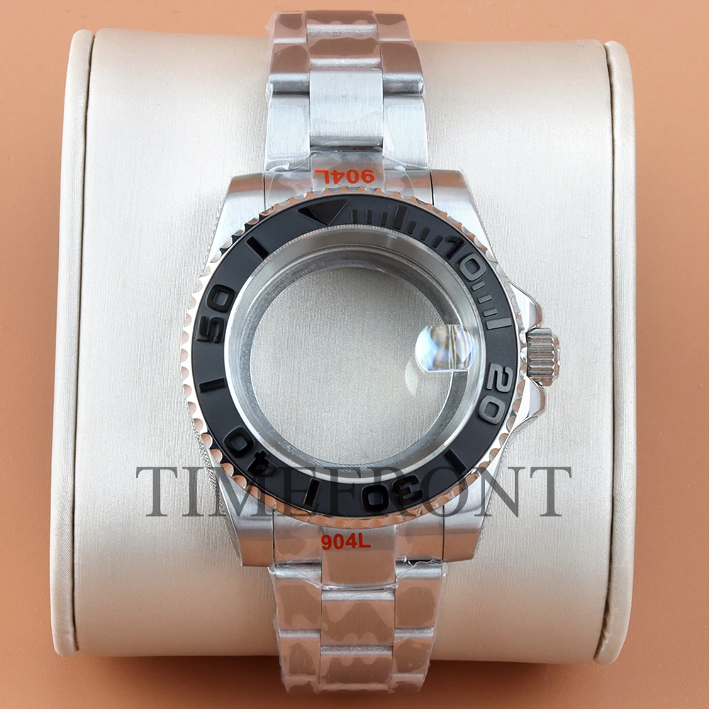 Move Uni-directional Bezel 40mm NH35 Watch Case For Yacht-master NH34 NH35 NH36 NH38 Movement Oyster Bracelet 28.5mm Dial Part