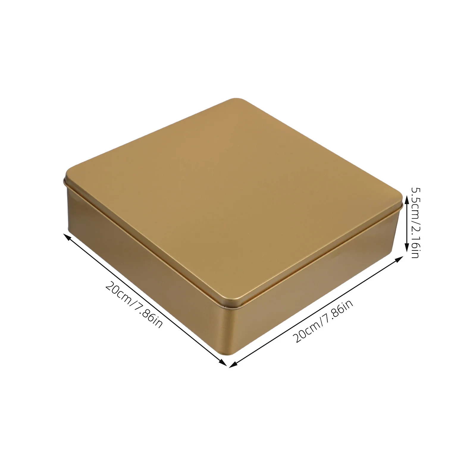 صندوق تخزين الحلوى المربع الفارغ، مادة صفيح قابلة لإعادة الاستخدام، صندوق حلوى الحلوى المزخرف، علبة من القصدير مع غطاء