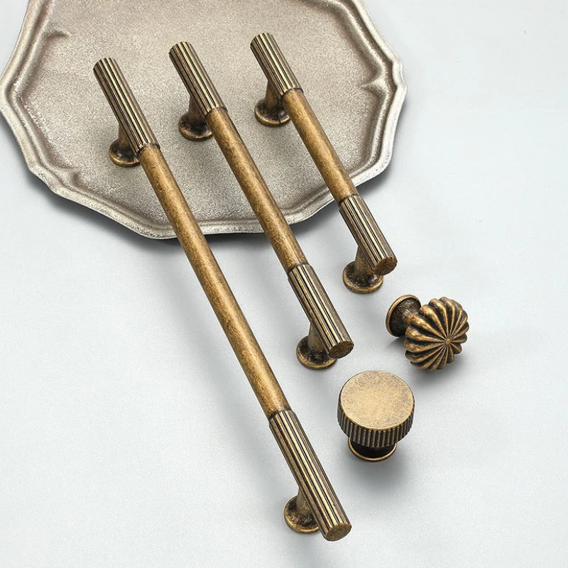 

Шкаф, комод, ящик для обуви, ручки для ящика шкафа, антикварные мебельные ручки с накаткой, длинные круглые современные ручки