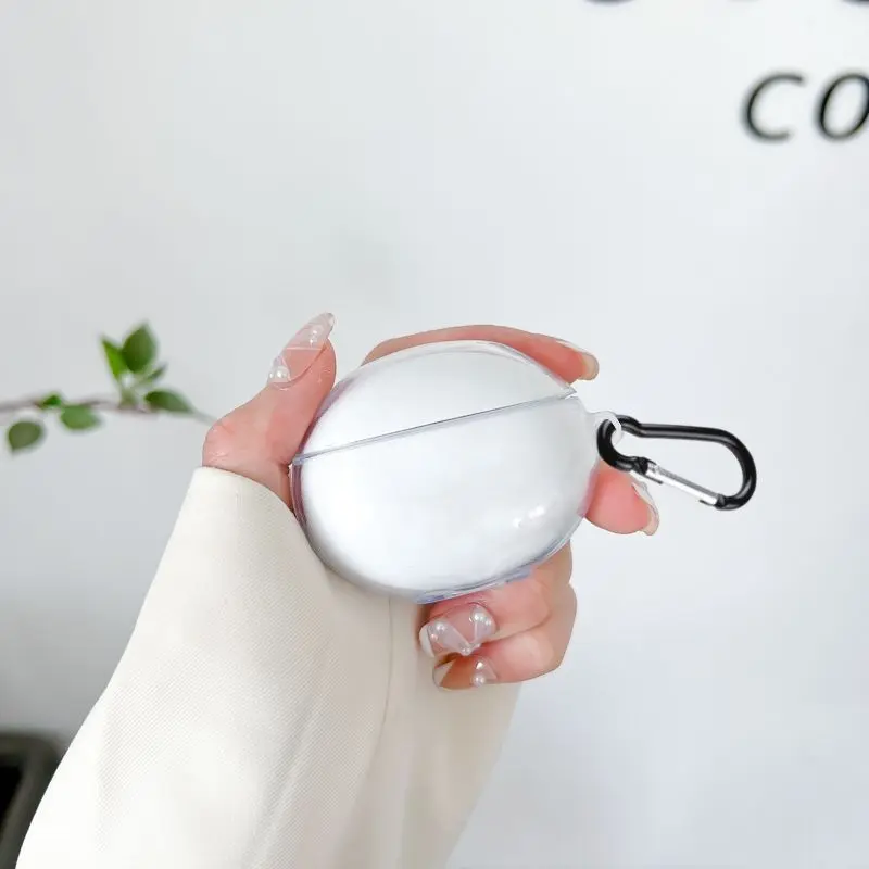 Für Huawei FreeBuds 6i 5i Klare TPU-Hülle Drahtlose Ohrhörer-Schutzhülle Zubehör Schutzhülle mit Haken und Lanyard